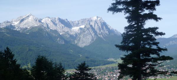 Blick vom Wank zur Zugspitze